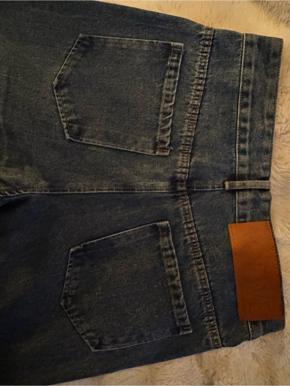 NEW Loewe Medium Blue Denim Jeans with Gold Button Detail - Picture 5 of 5